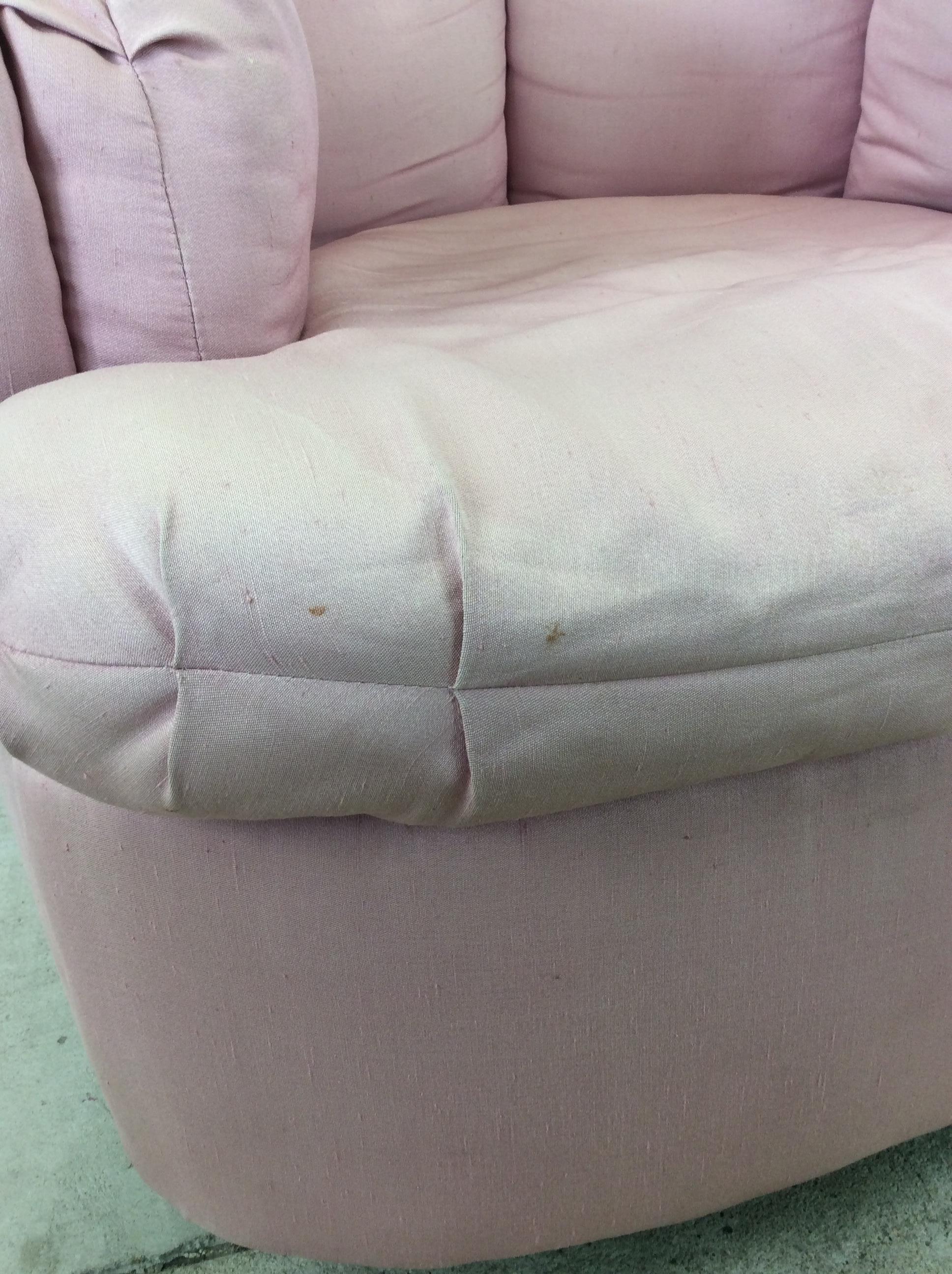 Late 20th Century Postmodern Vintage Pink Upholstered Club Chair by Carsons