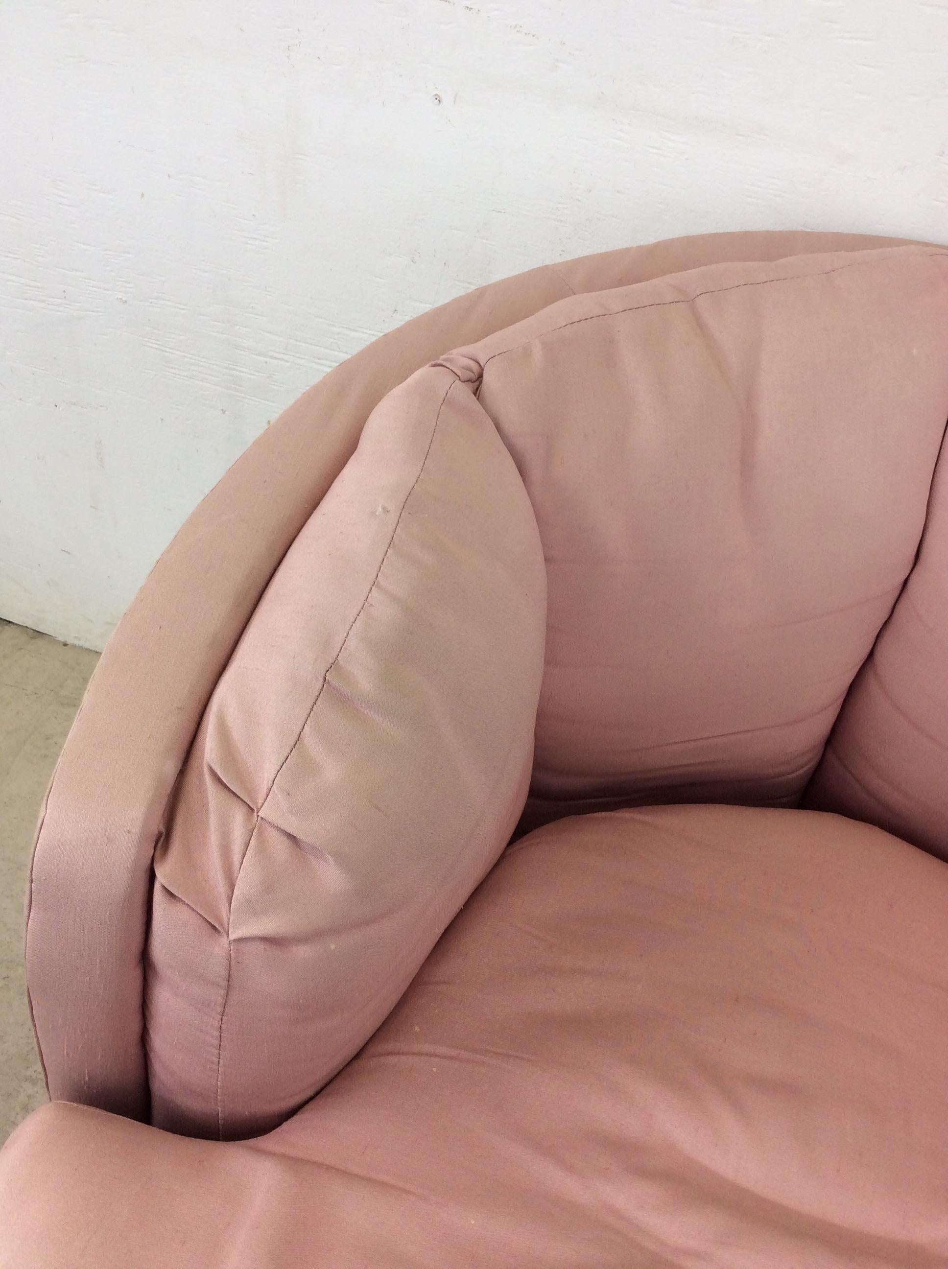Postmodern Vintage Pink Upholstered Club Chair by Carsons 2
