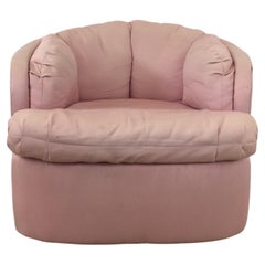 Postmodern Vintage Pink Upholstered Club Chair by Carsons