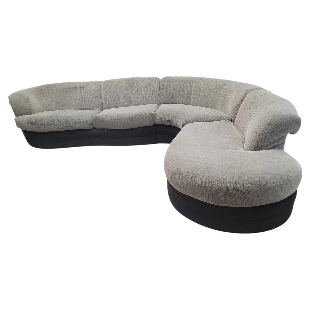 Postmodern Serpentine 3 Piece Sectional Sofa By Weiman