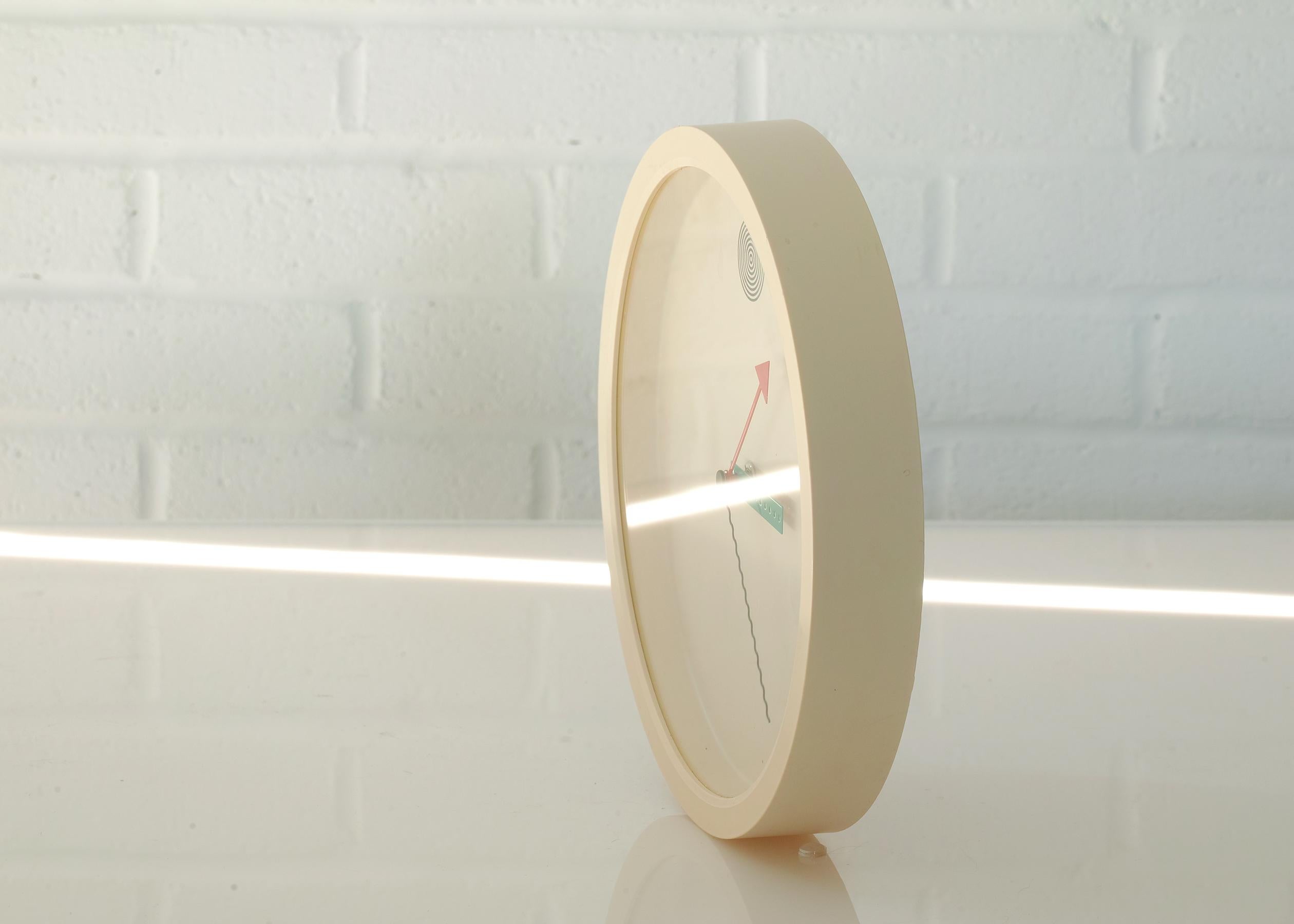 Postmodern Wall Clock by Shohei Mihara for Wakita In Good Condition In Brooklyn, NY