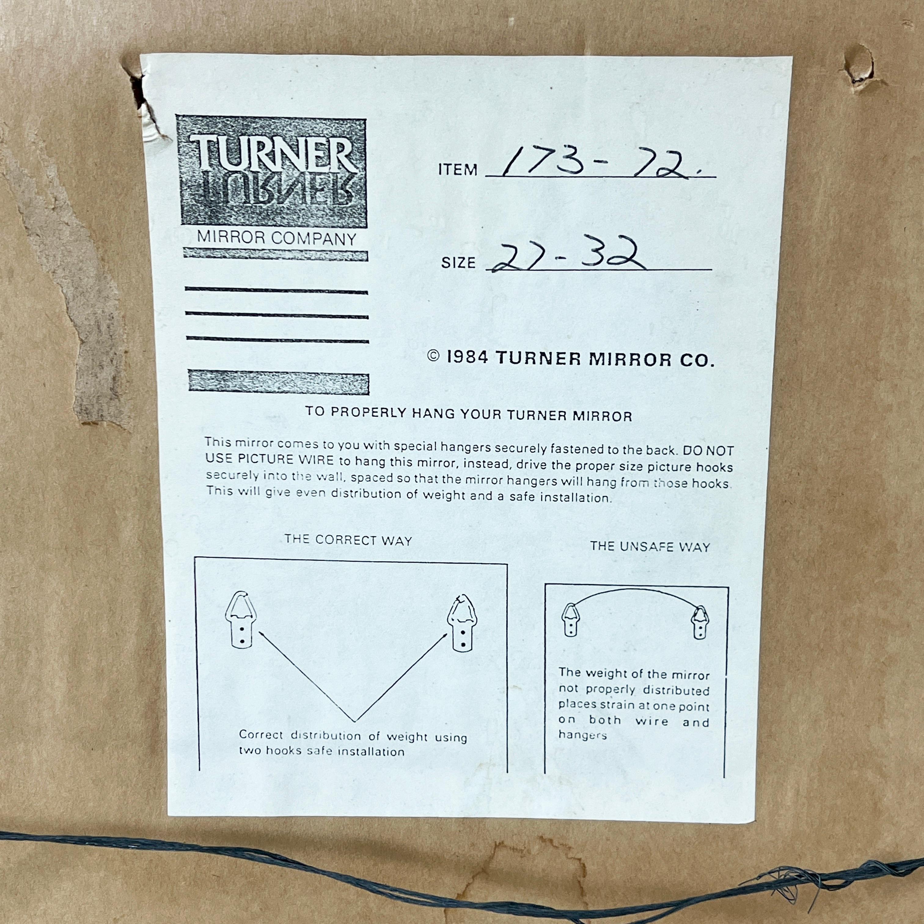 Postmodern Wall Mirror With Faux Knotted Rope Motif, By Turner, Dated 1984 Bon état - En vente à Peabody, MA