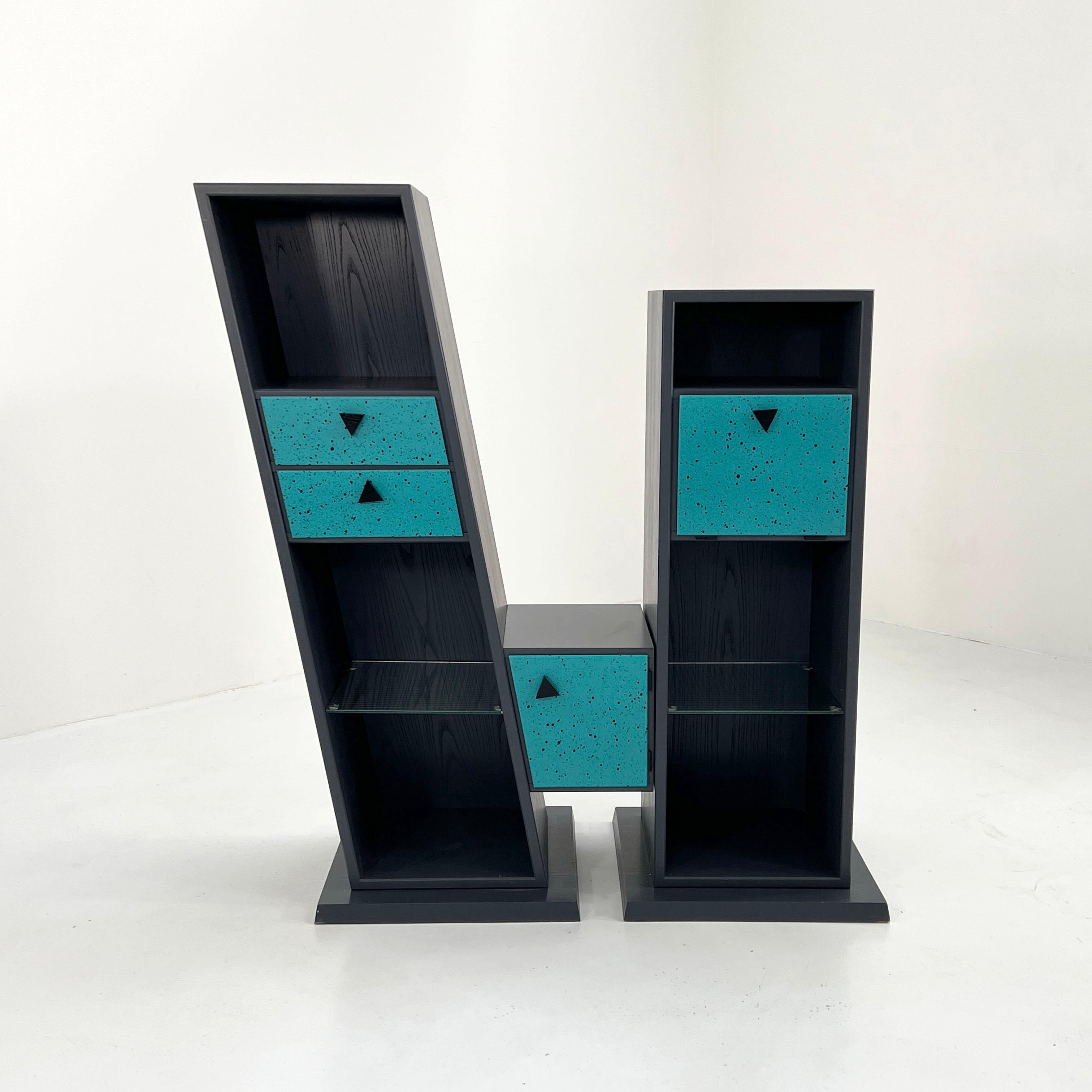 Post-Modern Postmodern Wall Unit, 1980s For Sale