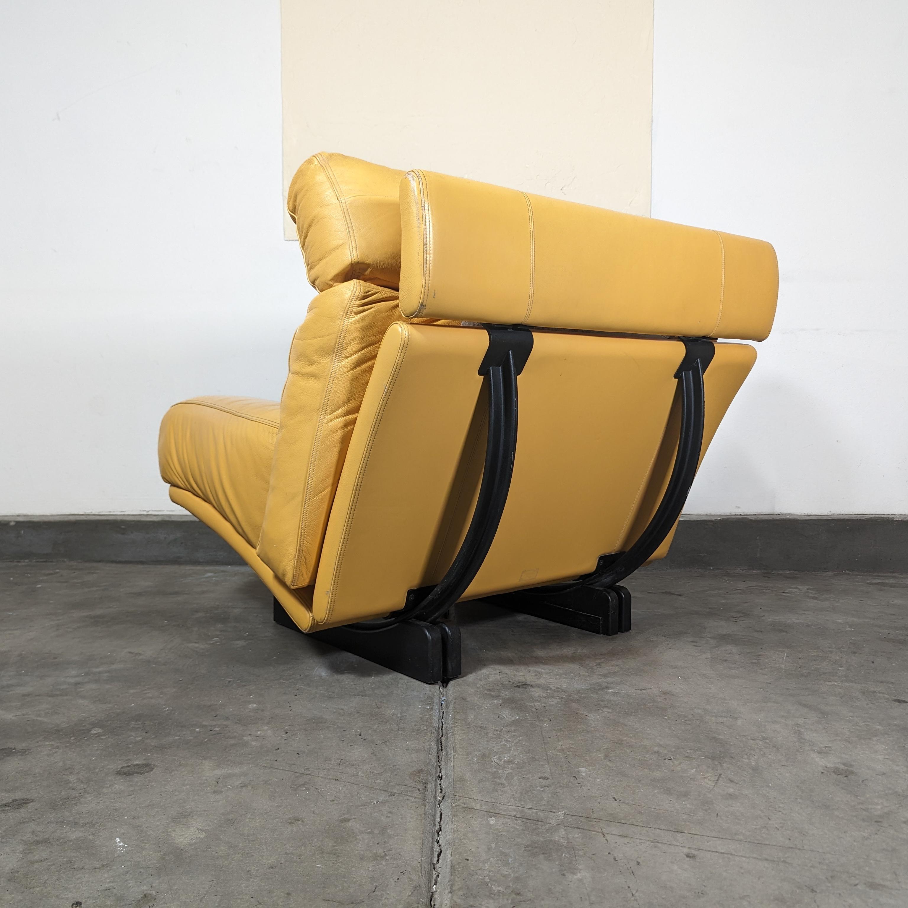 Postmodern Walse Leather Lounge Chair by Tito Agnoli for Poltrona Frau, c1990s For Sale 6