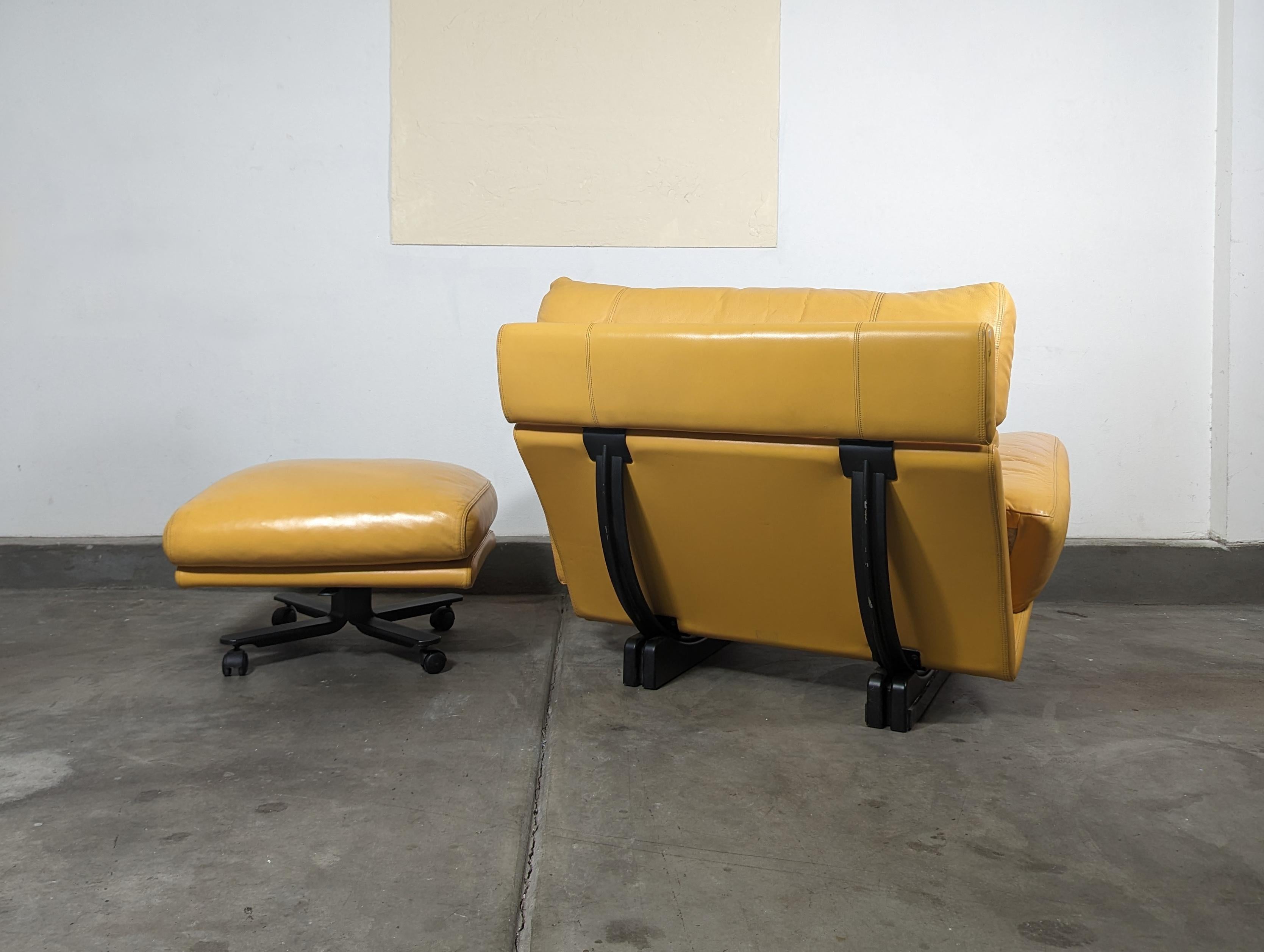 Post-Modern Postmodern Walse Leather Lounge Chair by Tito Agnoli for Poltrona Frau, c1990s For Sale