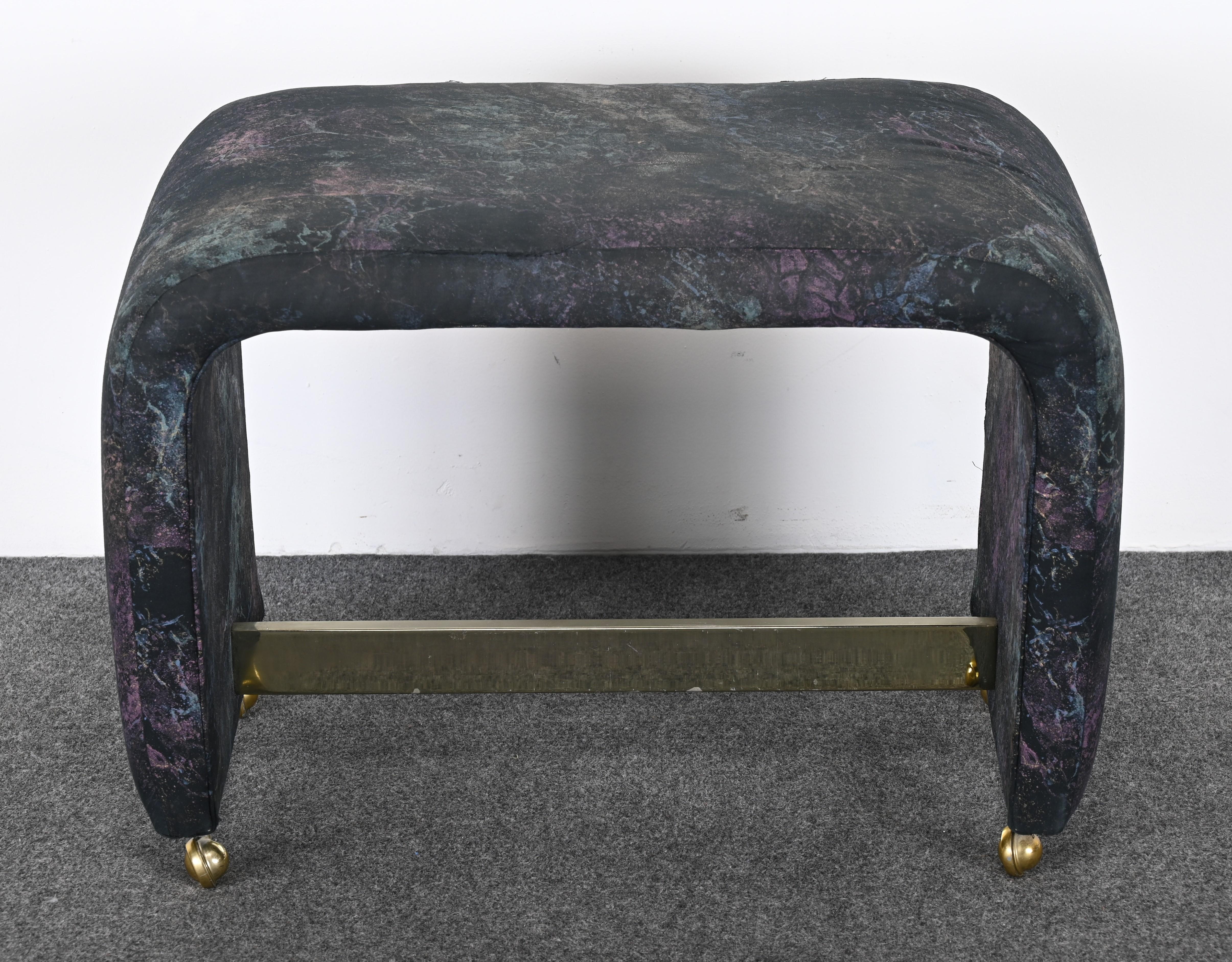 Post-Modern Postmodern Waterfall Bench by Milo Baughman for Thayer Coggin, 1980s For Sale