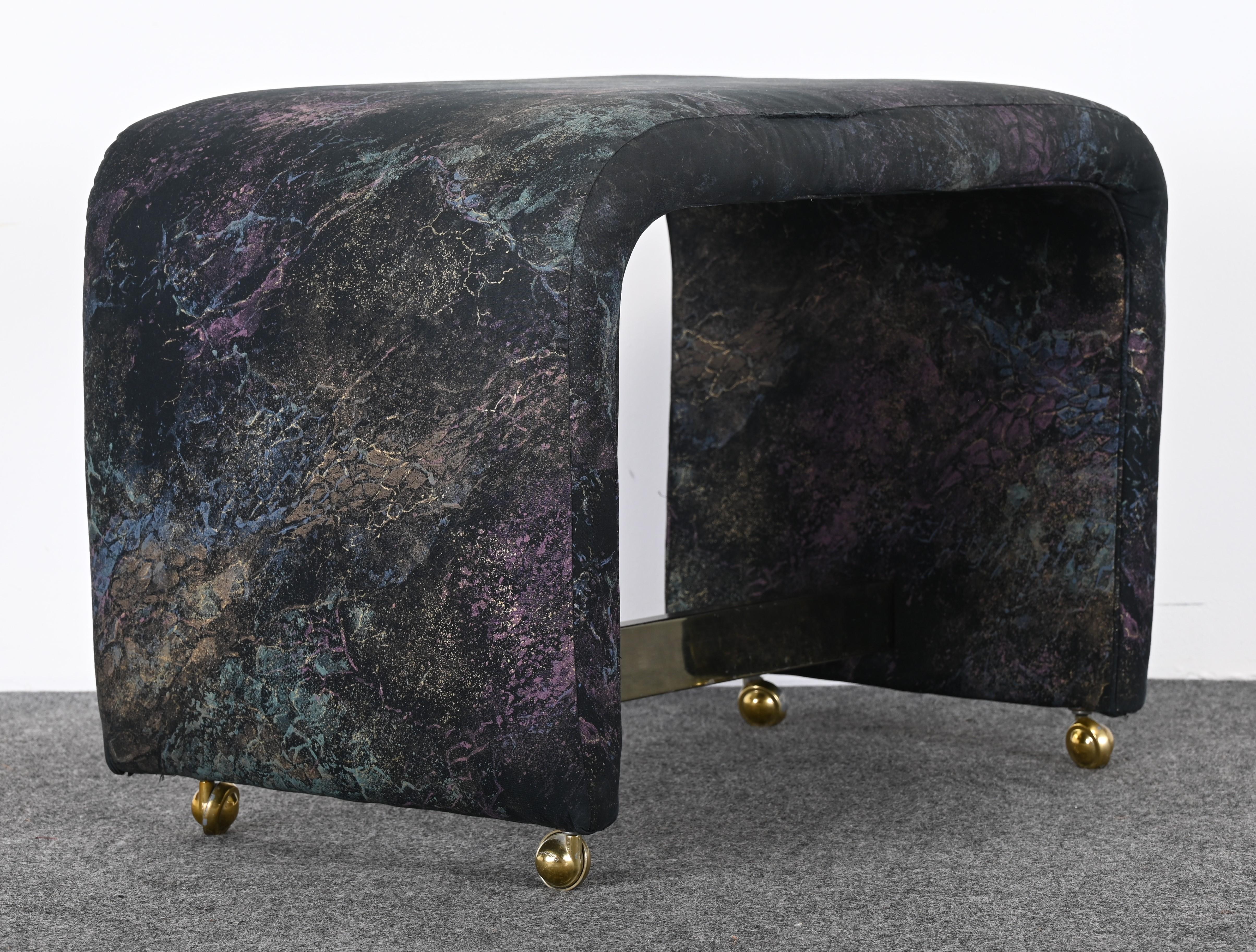 American Postmodern Waterfall Bench by Milo Baughman for Thayer Coggin, 1980s For Sale