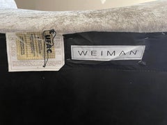 Postmodern Weiman Curved Right Arm Sofa Chaise Serpentine Attributed to Kagan