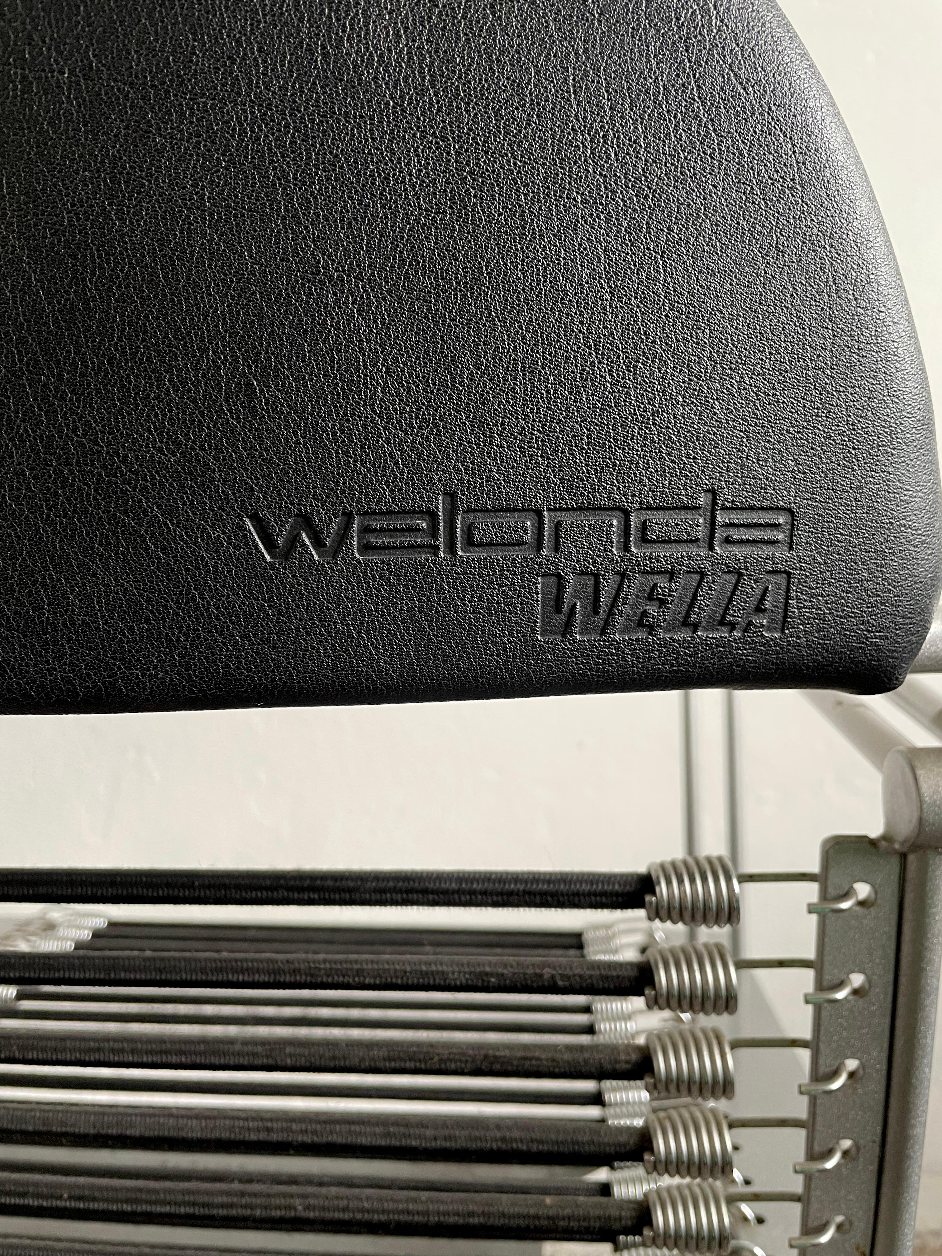 Postmodern 'Welonda' Swivel Chair with Adjustable Height by Wella, Germany 1980s 1