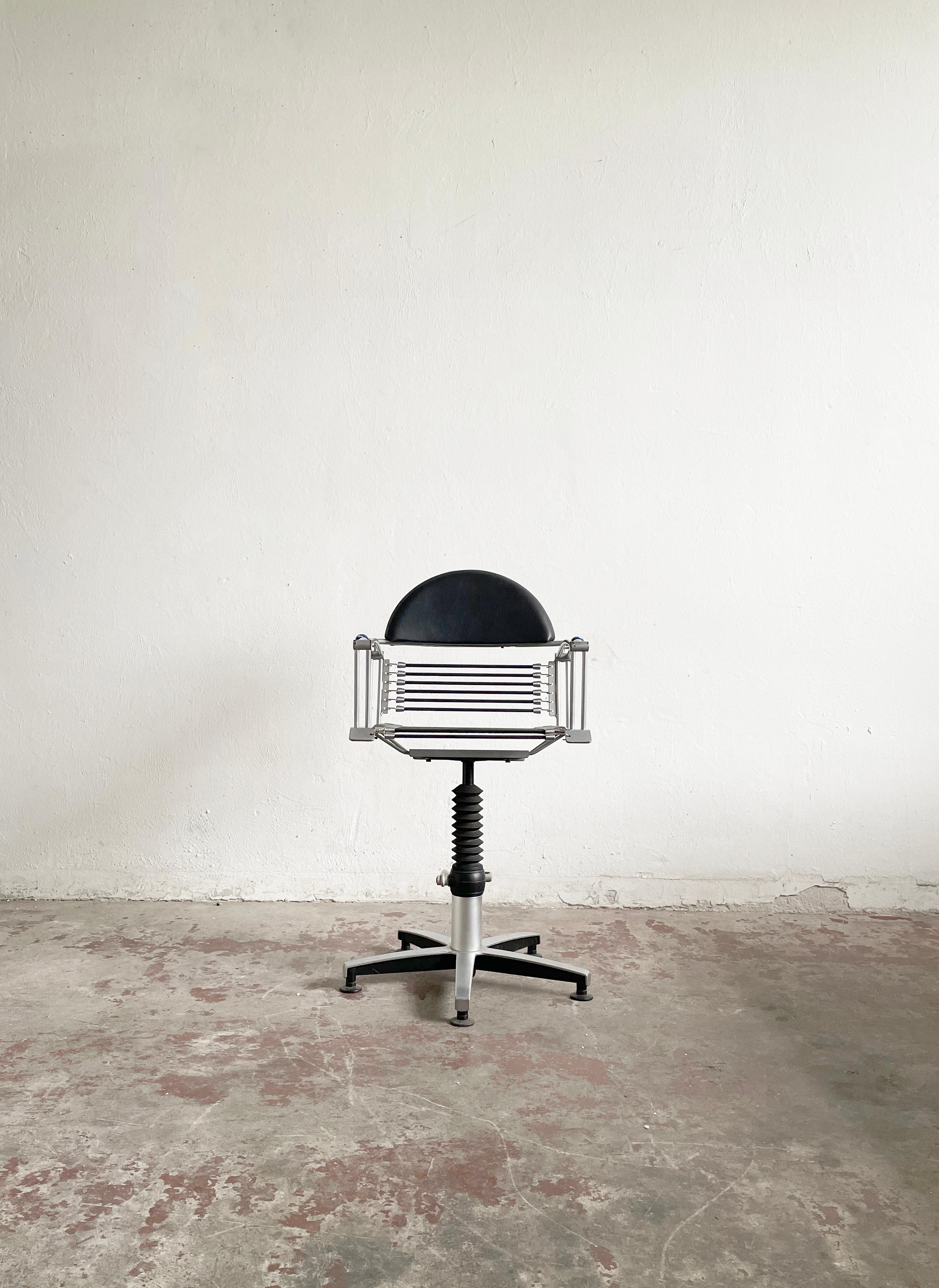 Postmodern 'Welonda' Swivel Chair with Adjustable Height by Wella, Germany 1980s 10