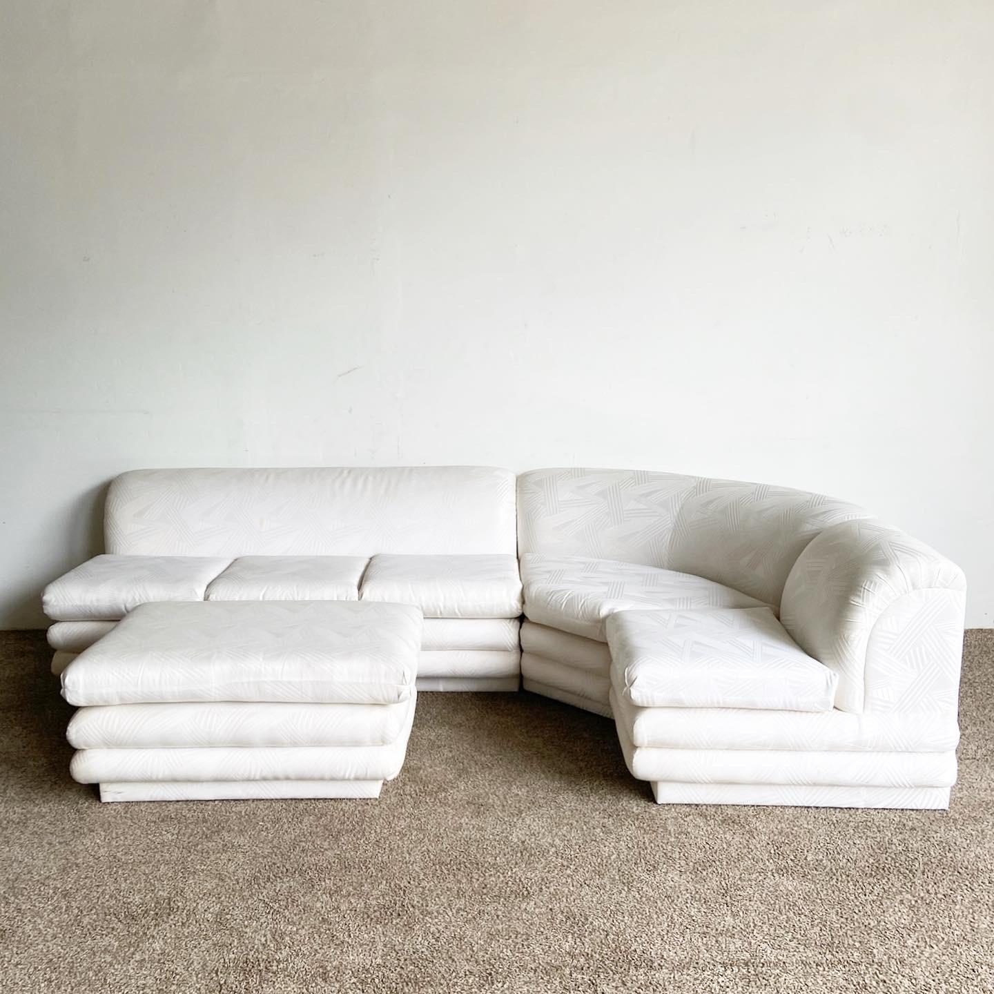 Postmodern When Sectional Sofa with Ottoman - 4 Pieces 3