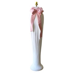 Postmodern White and Pink Plaster Ribbon Floor Lamp