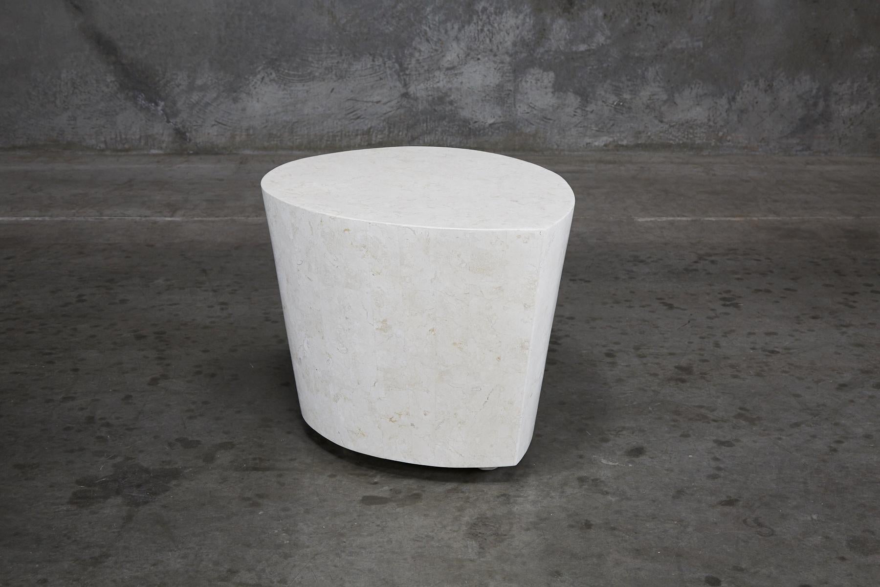 Late 20th Century Postmodern White Freeform Tessellated Stone 
