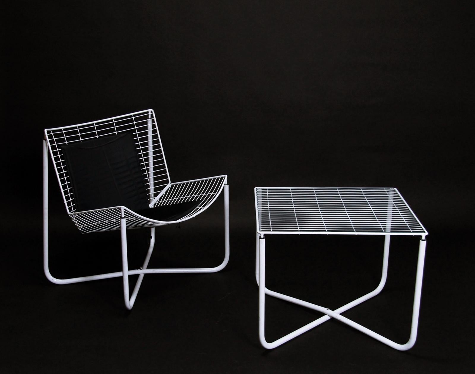 Metal Postmodern White Jarpen Table by Niels Gammelgaard for Ikea, 1983