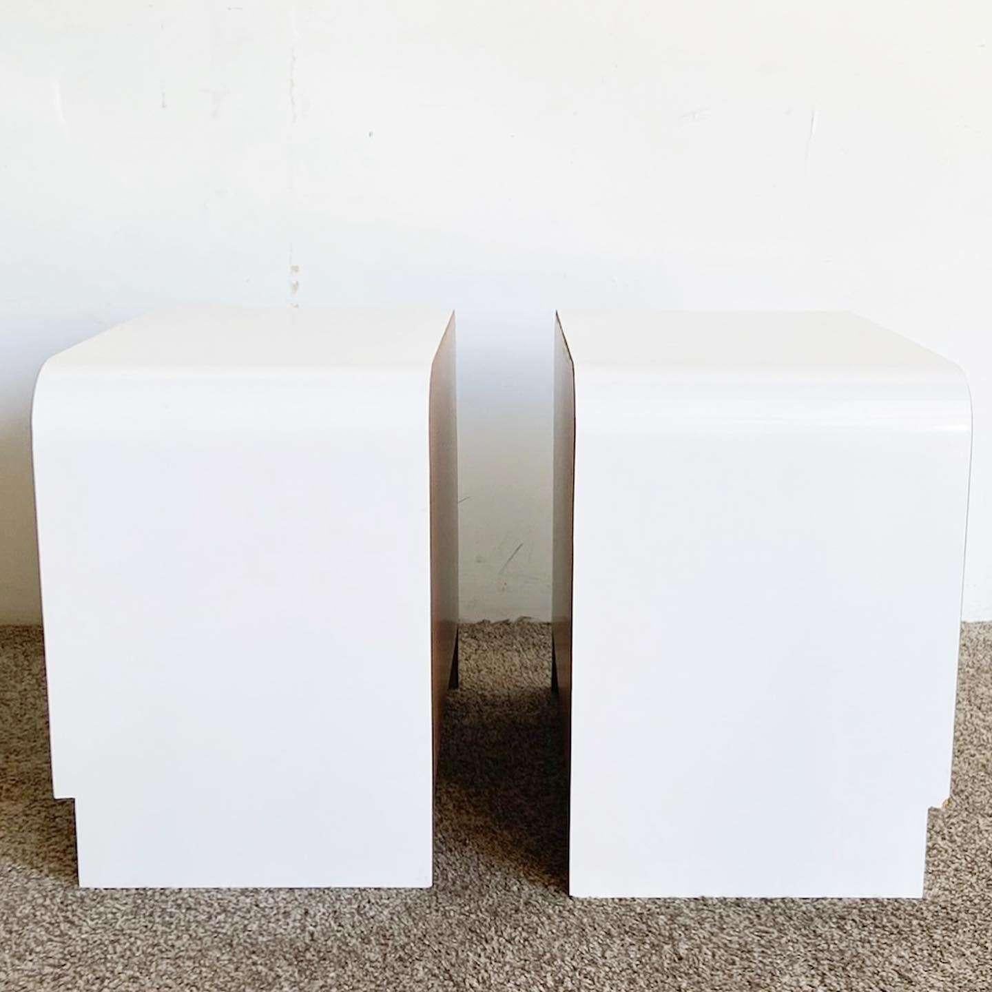 nightstands with gold accents
