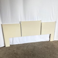 Postmodern White Laminate and Lucite King Size Headboard