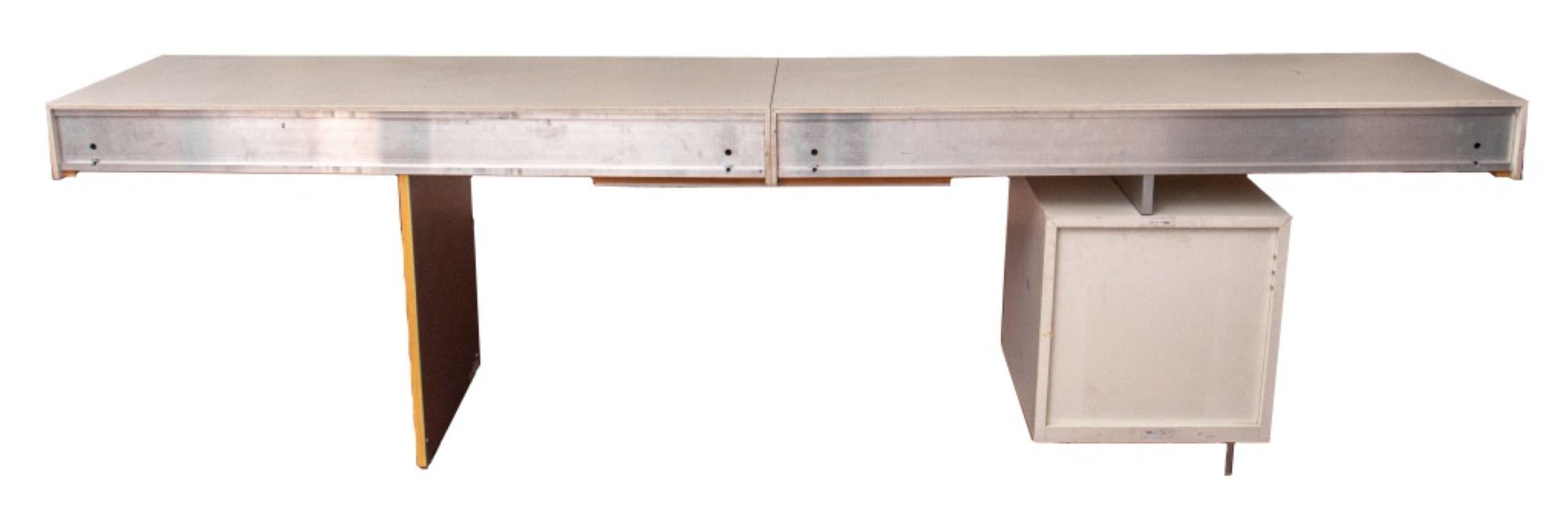 Escritorio Credenza Postmoderno Laminado Blanco siglo XX