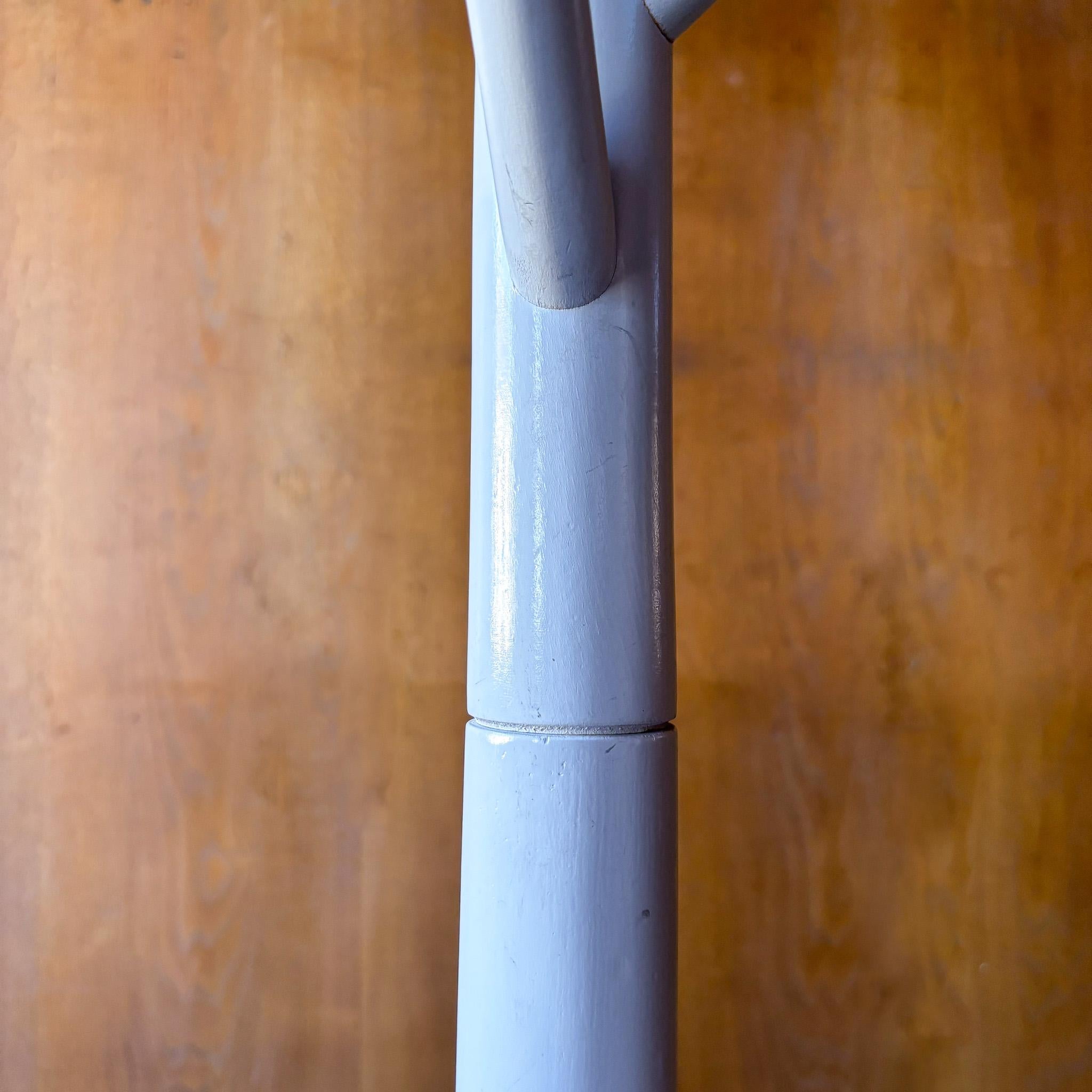 Postmodern White Metal Coatrack with Multi Colored Hooks by Ugo Nespolo, Italy For Sale 11