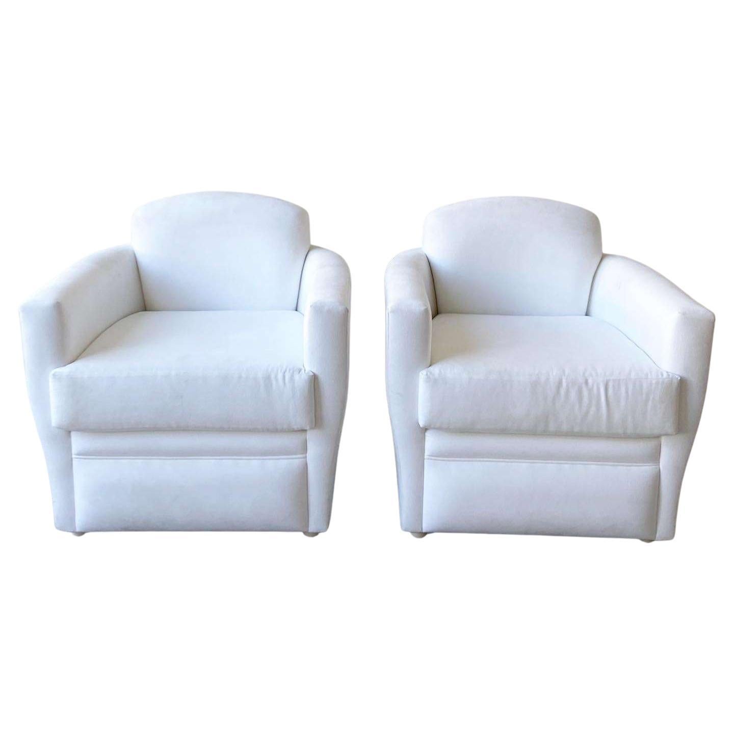 White 2025 suede chair