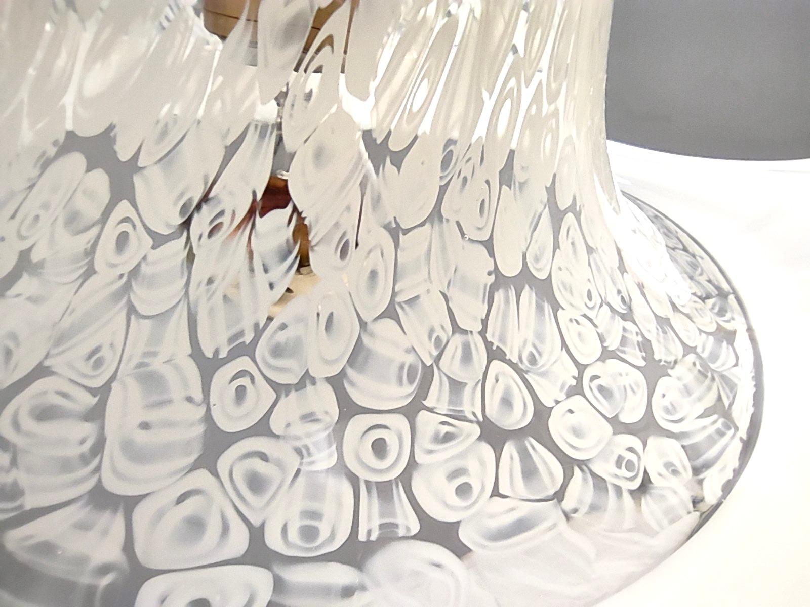 Postmodern White Murano Glass Pendant Marked La Murrina, Italy, 1980s For Sale 10