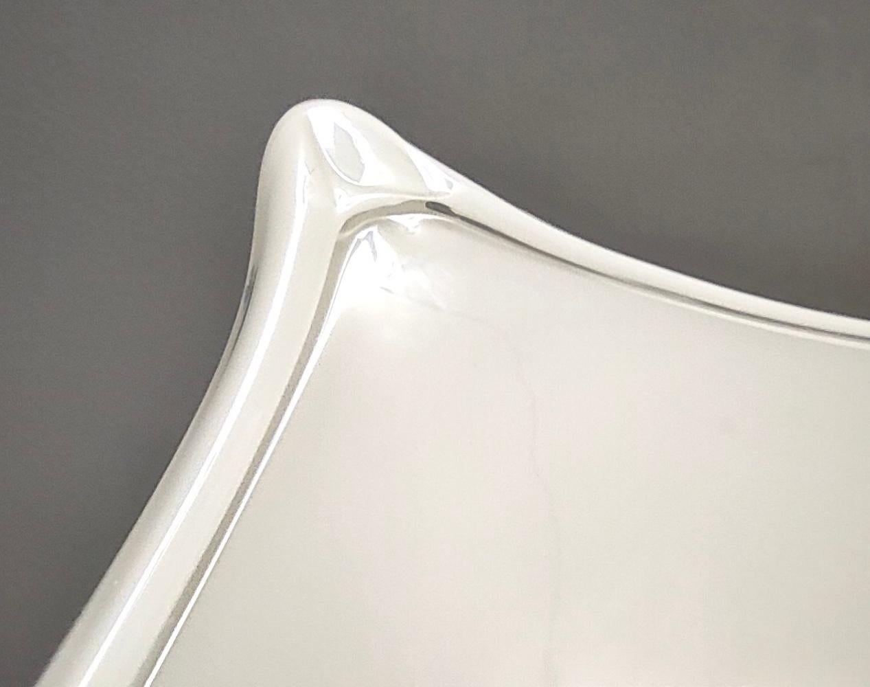 Postmodern White Murano Glass Pendant Marked La Murrina, Italy, 1980s For Sale 12