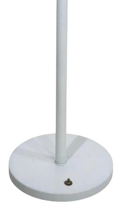 Postmodern White on White Torchiere att. to Von Nessen