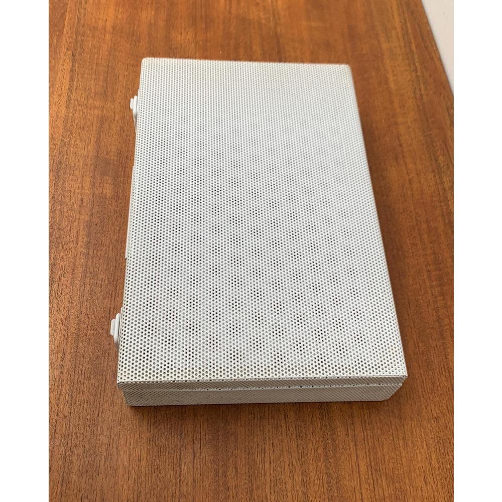 Postmodern White Perforated Metal Briefcase, 1980s For Sale 3