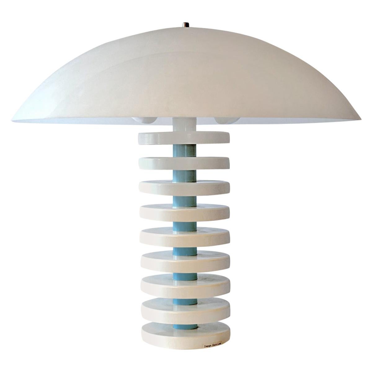 Postmodern White Table Lamp Aladdin Designed by Harco Loor