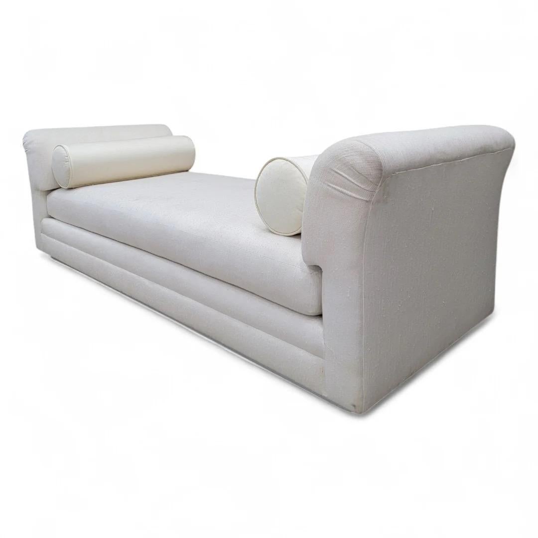 Postmodern Wide Arm Double Bench Daybed Chaise Lounge by Interior Crafts For Sale 3