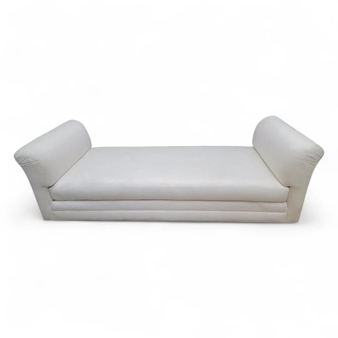 Postmodern Wide Arm Double Bench Daybed Chaise Lounge by Interior Crafts In Good Condition For Sale In Chicago, IL