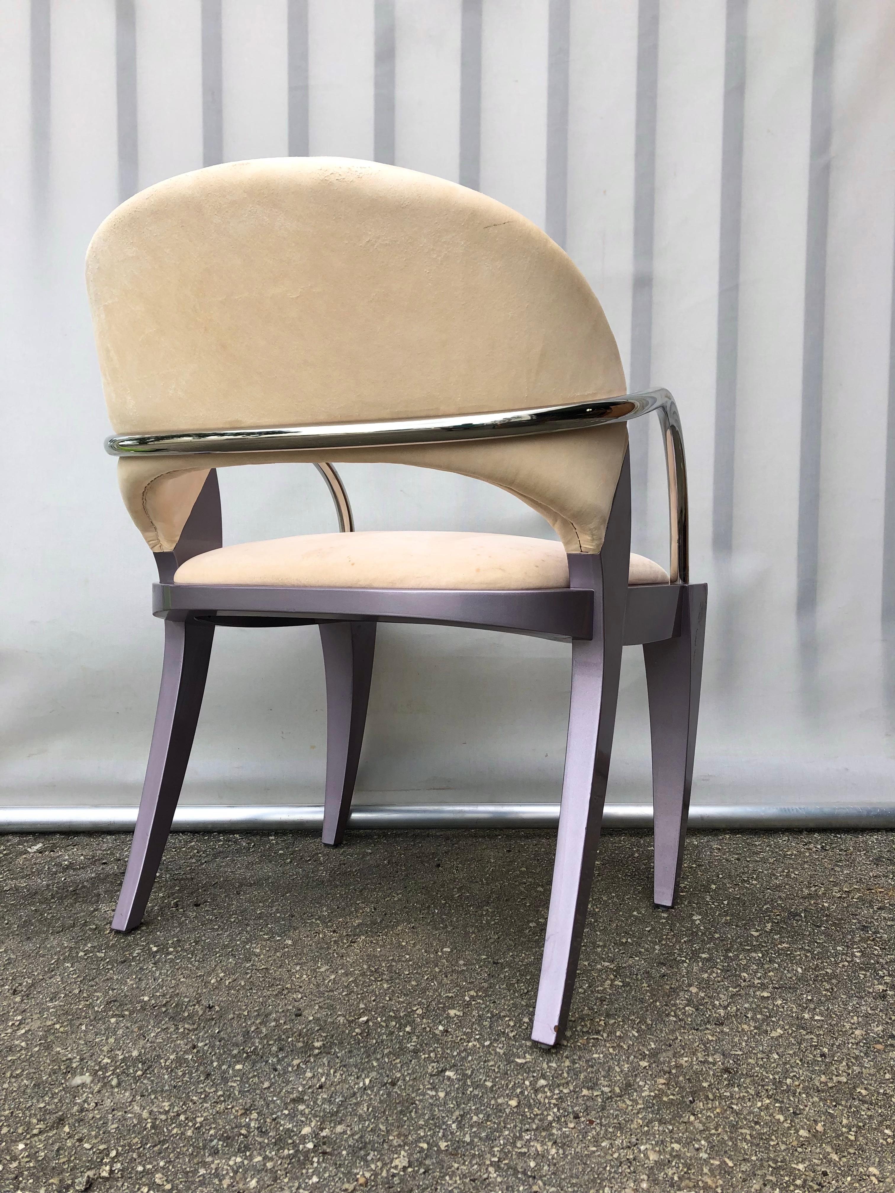 Chaise en saule postmoderne conçue par Mitchell Pickard pour Brueton Industries Bon état - En vente à Miami, FL