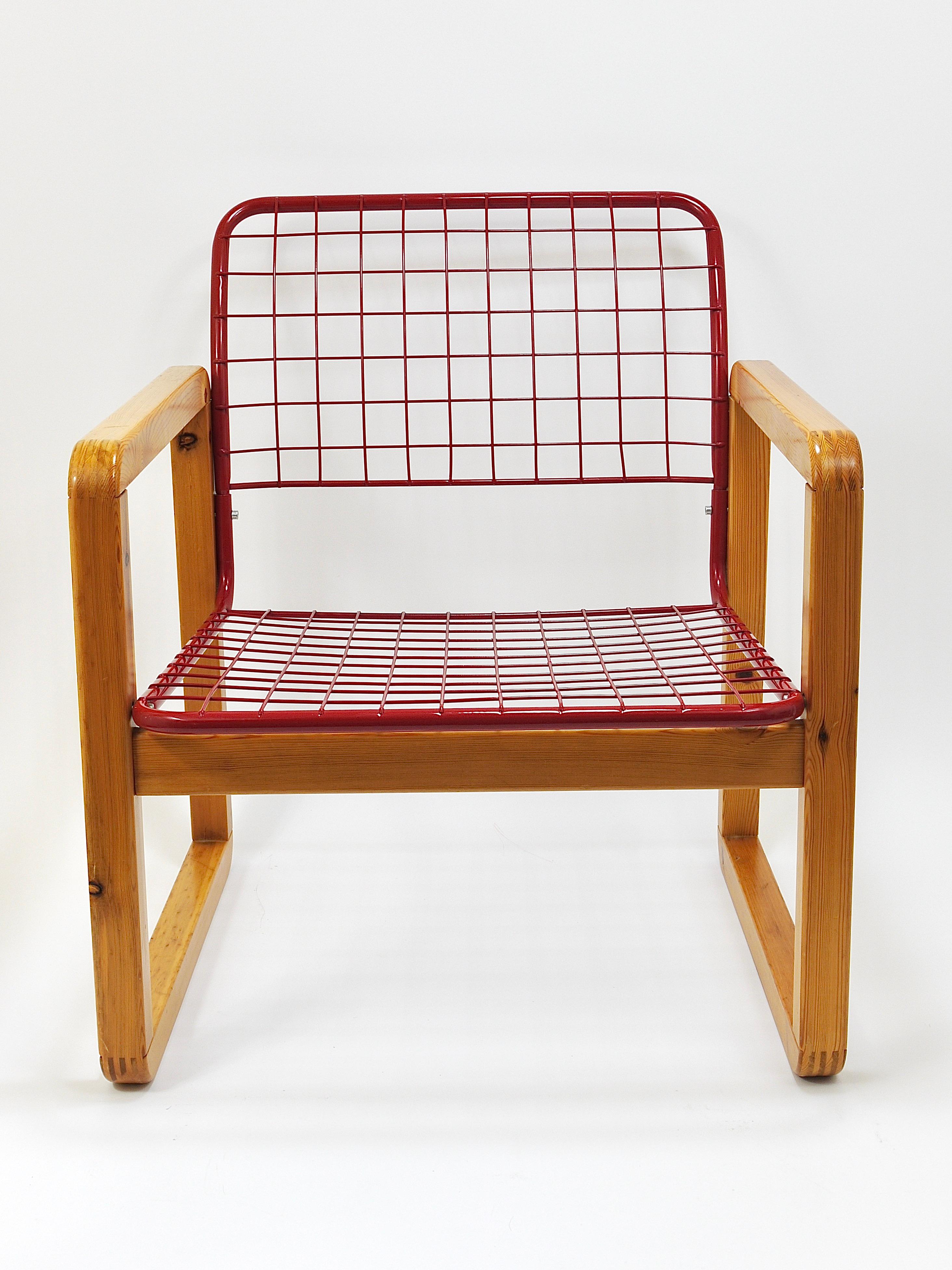Postmodern Wire Lounge Chair Armchair Sälen, Knut & Marianne Hagberg, Ikea, 1982 For Sale 5