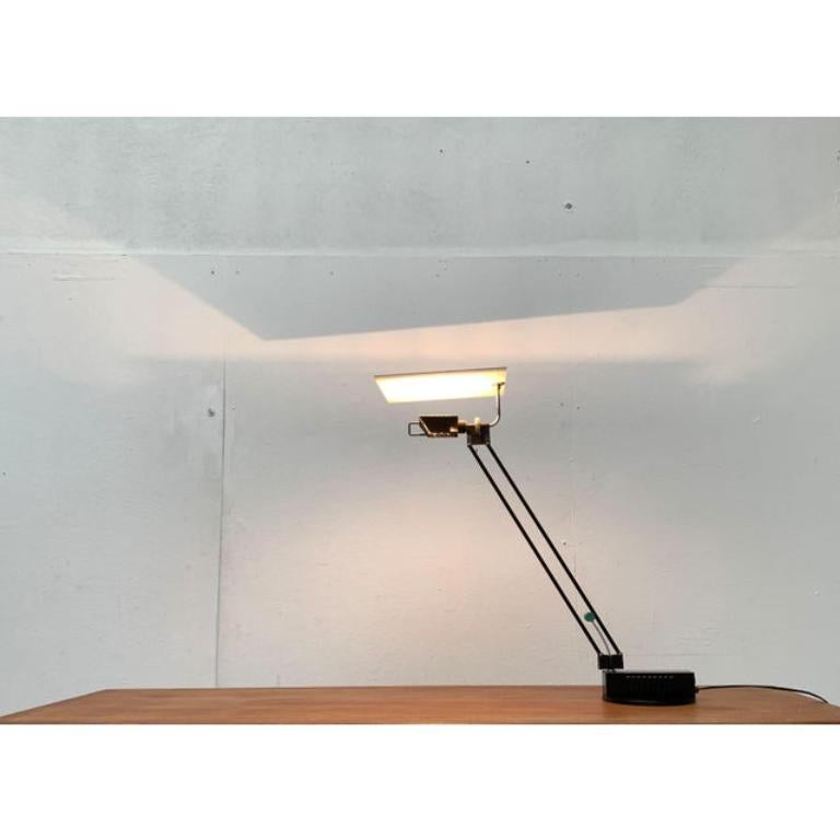 W.O. postmoderno Lampada da tavolo di Sacha Ketoff per Aluminor, Francia, anni '80 in vendita 3