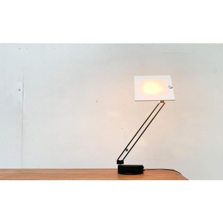 W.O. postmoderno Lampada da tavolo di Sacha Ketoff per Aluminor, Francia, anni '80 in vendita 5