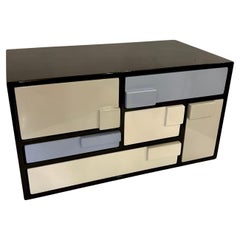 postmodern Wood Lacquer Mondrian De Stijl Style Small Box