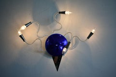 Postmodern XL Size Wall Lamp, Accent Light, Murano Glass, Italy 1980s