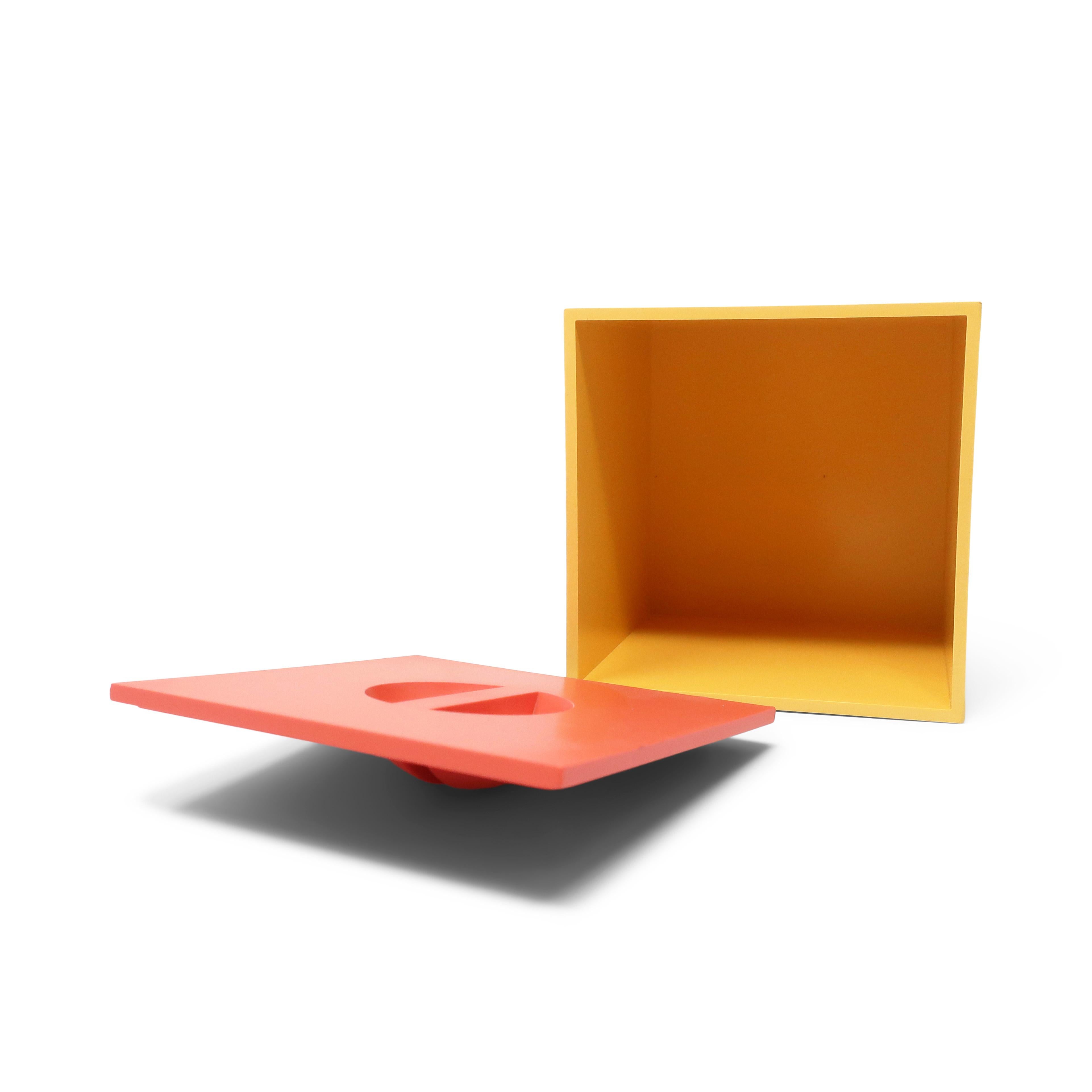 20th Century Postmodern Yellow Euclid Storage Container by Michael Graves for Alessi