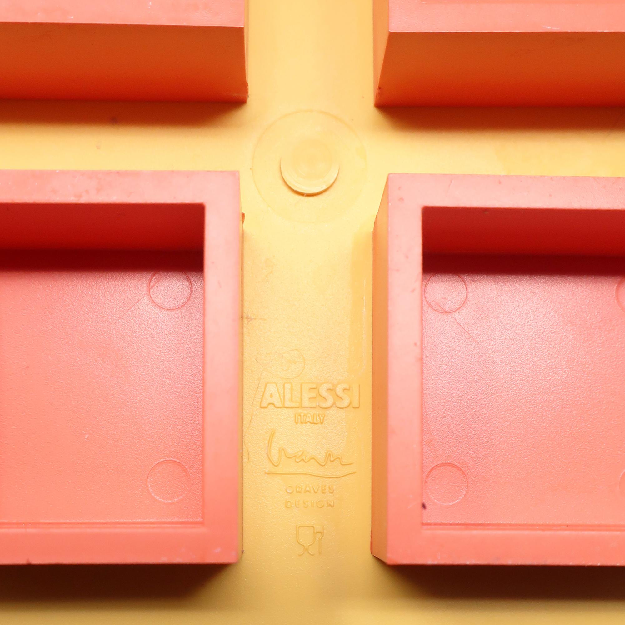 Plastic Postmodern Yellow Euclid Storage Container by Michael Graves for Alessi