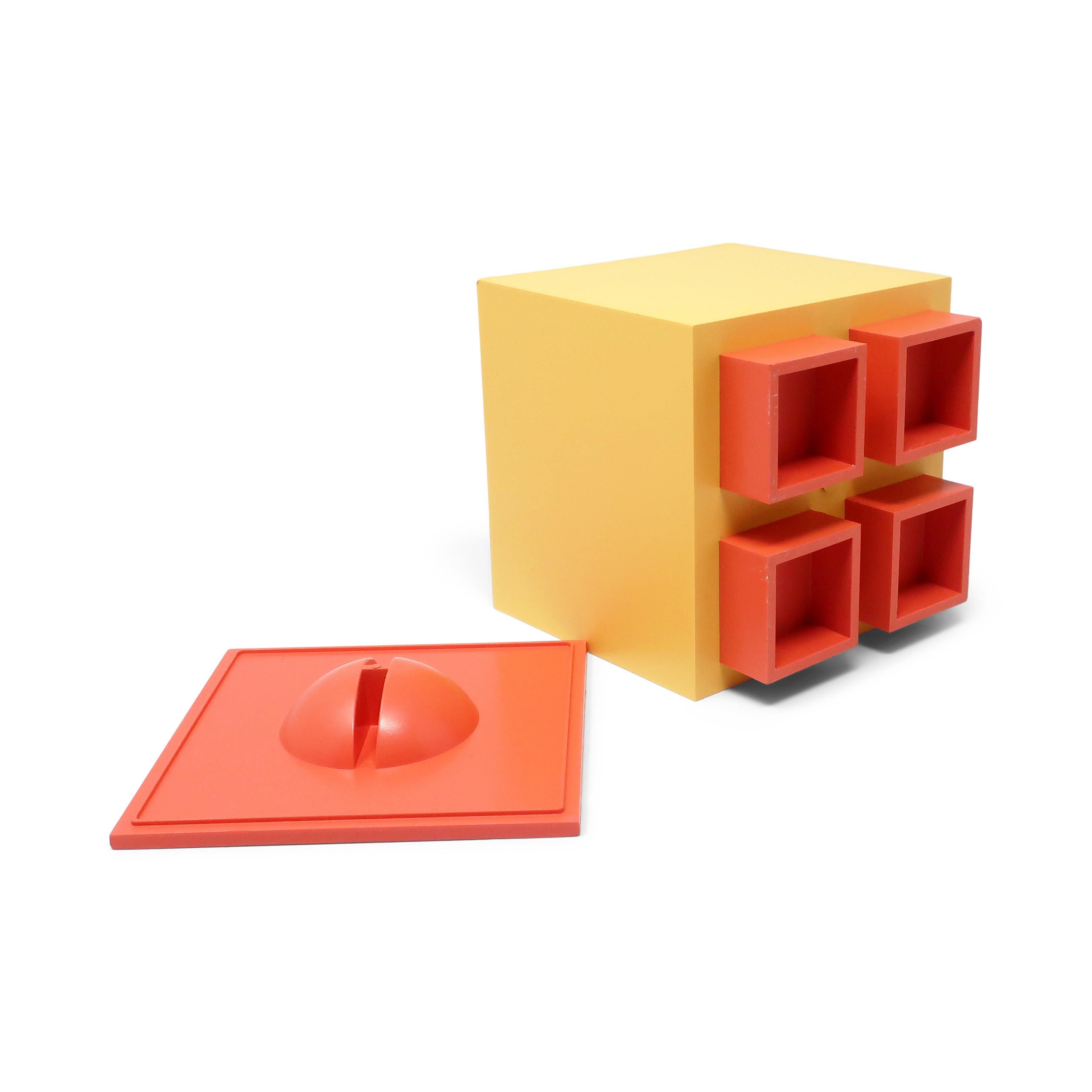 Postmodern Yellow Euclid Storage Container by Michael Graves for Alessi 1