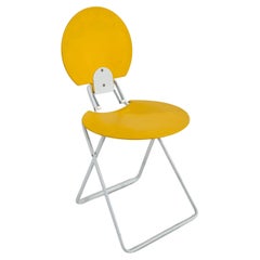 Postmodern Yellow Folding Chair, 1980s