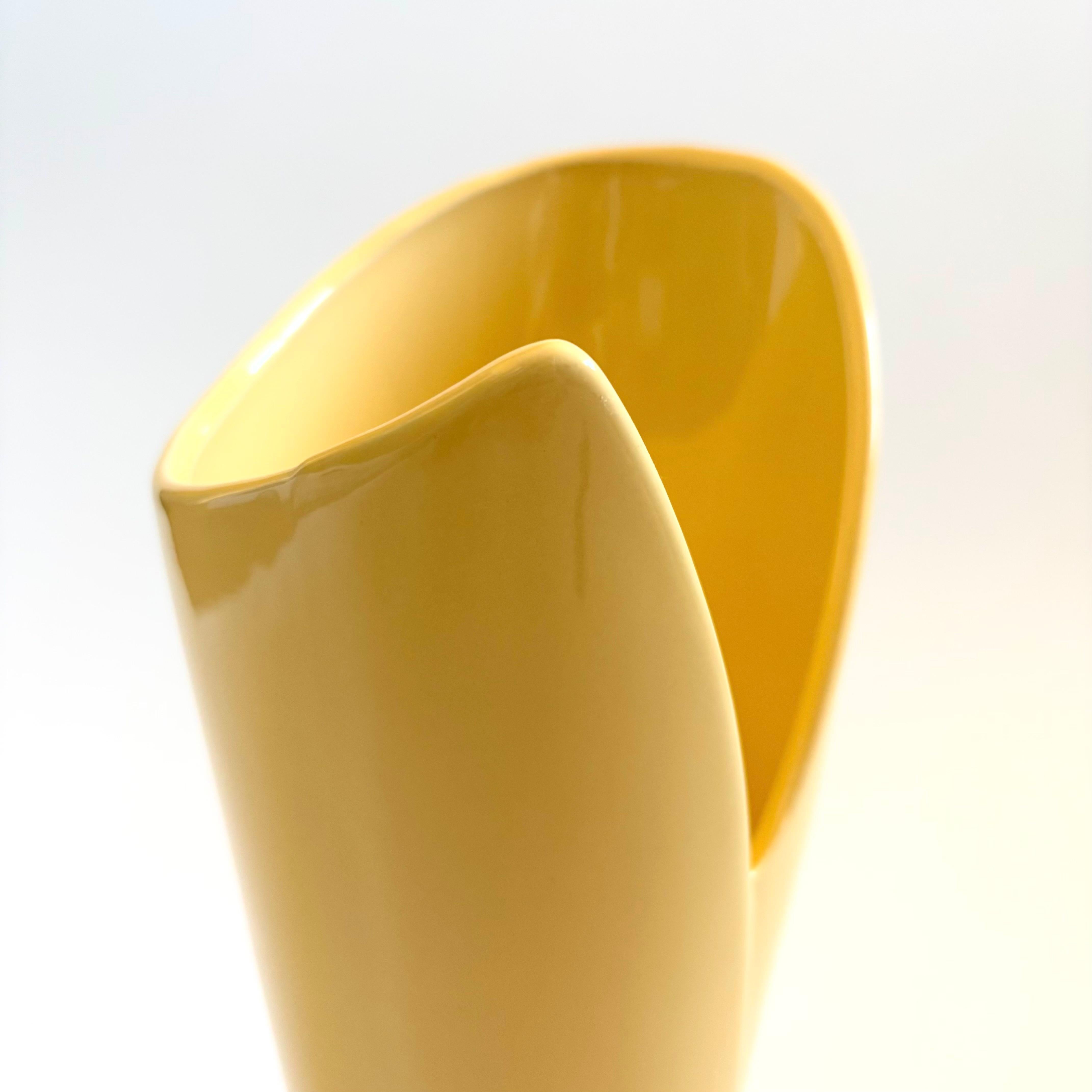 Post-Modern Postmodern Yellow Wrapped Vase For Sale
