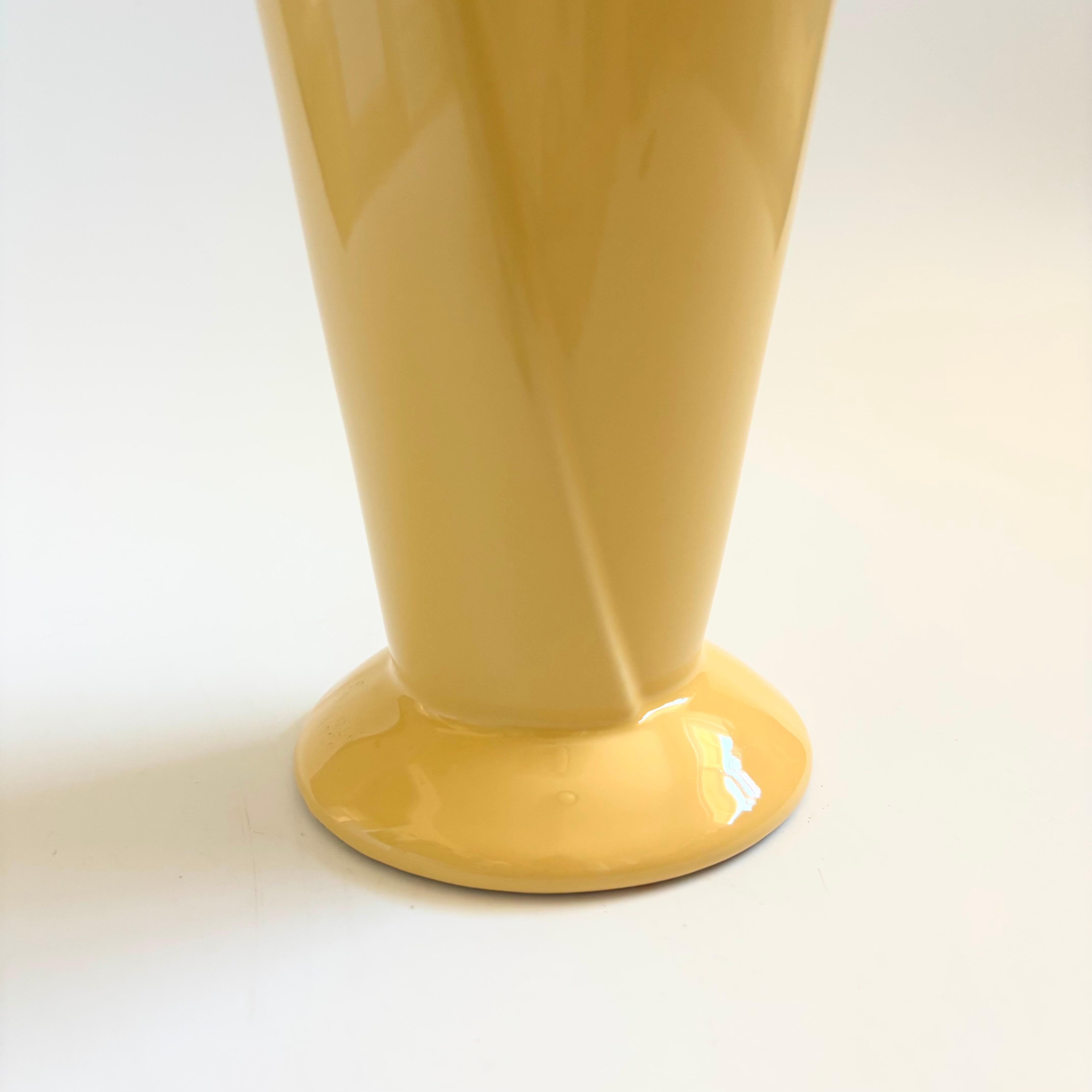 Postmodern Yellow Wrapped Vase In Good Condition For Sale In Fairfield, CA