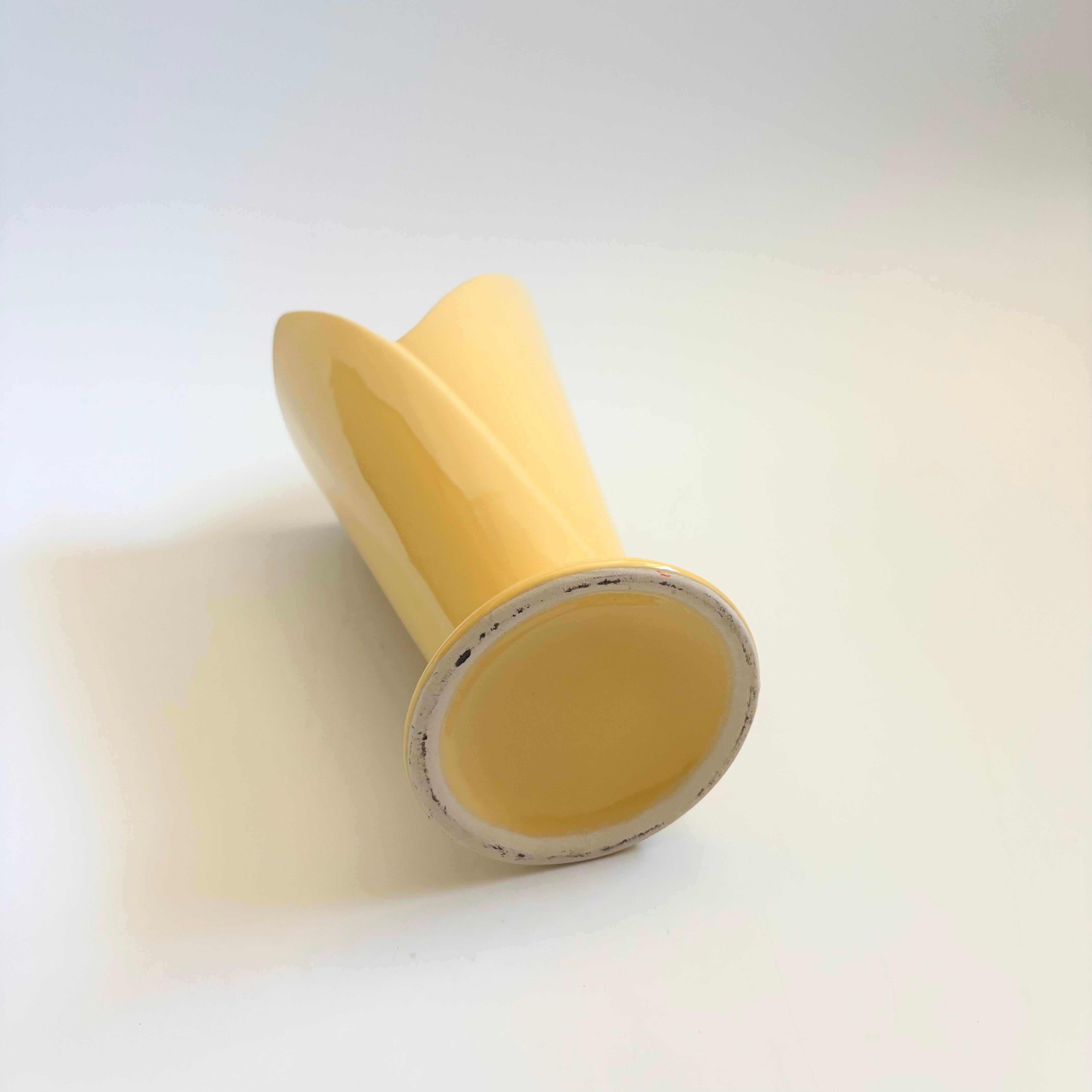 Postmodern Yellow Wrapped Vase For Sale 1