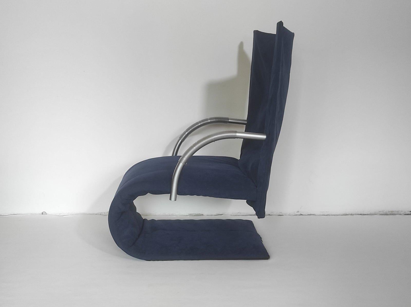 Italian Postmodern Zen Longue Chair By Claude Brisson for Ligne Roset 1980s For Sale