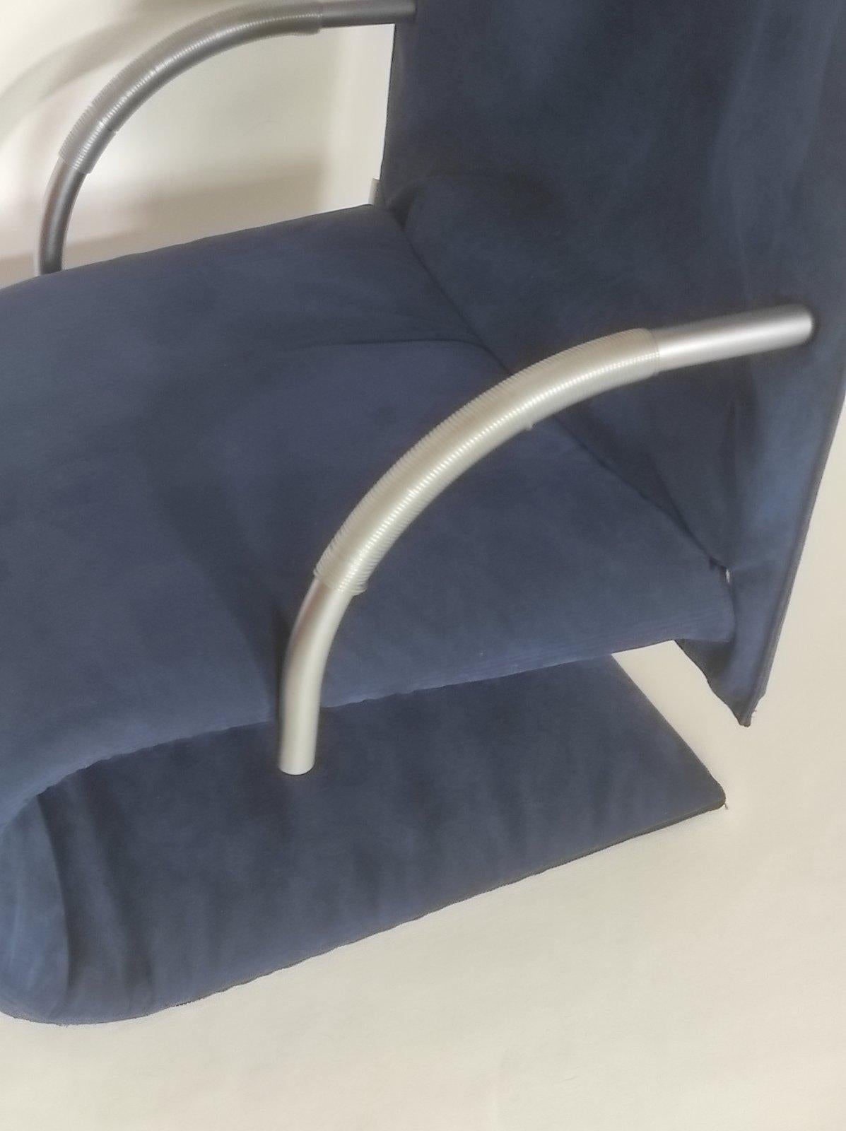 Italian Postmodern Zen Longue Chair By Claude Brisson for Ligne Roset 1980s For Sale