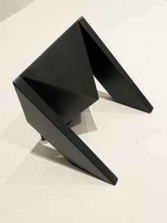 Postmodernist Black Lacquered Atlas Sconce by Potentiel Paris, France 1980s