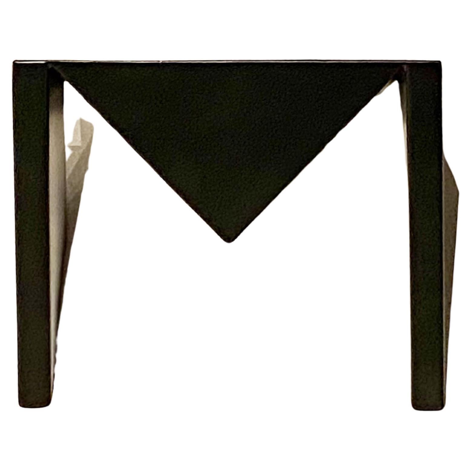 Sconce Atlas postmoderno laccato nero di Potentiel Paris, Francia anni '80 in vendita