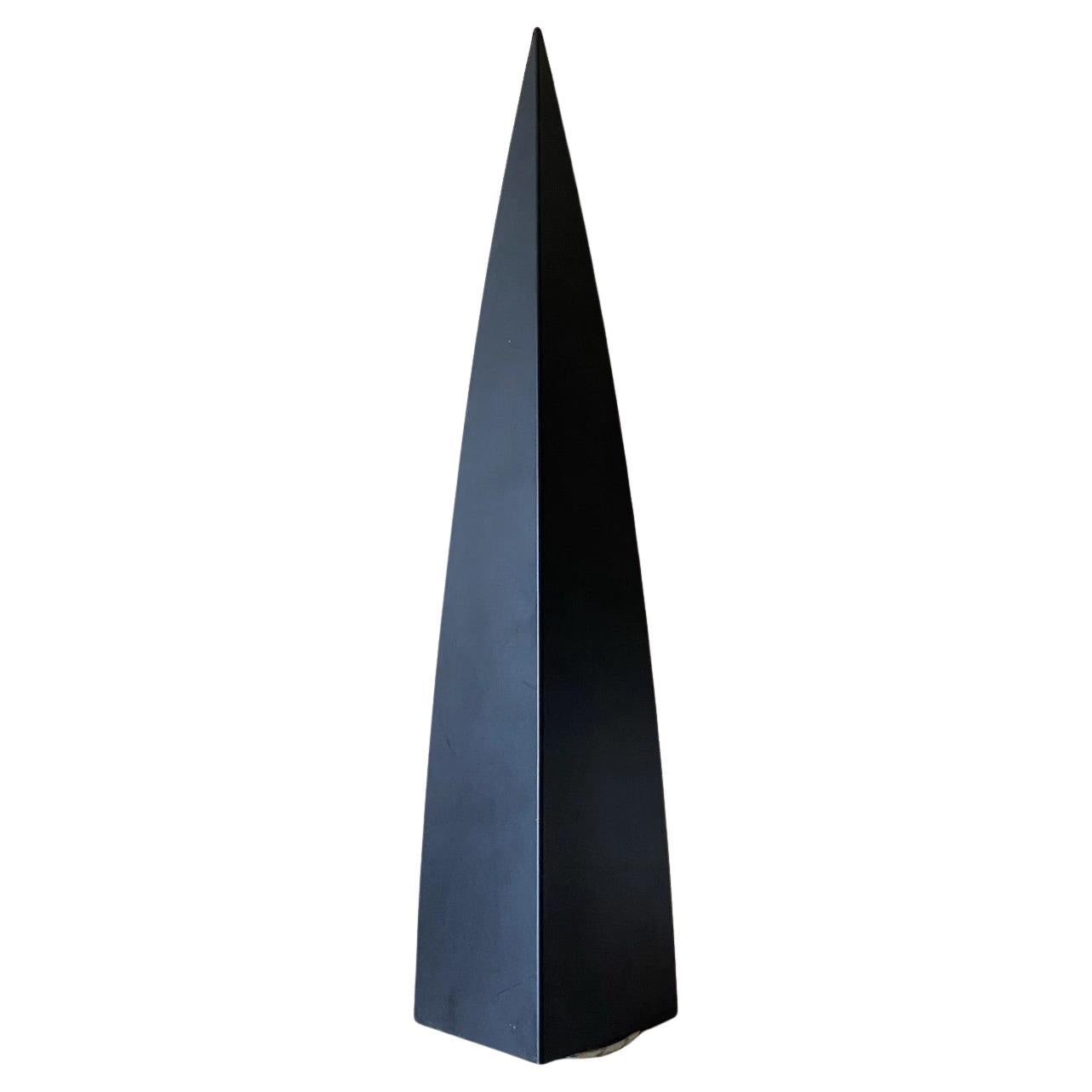 Postmodernist Black Lacquered Flamme Sconce by Gilles Derain, France 1980s For Sale