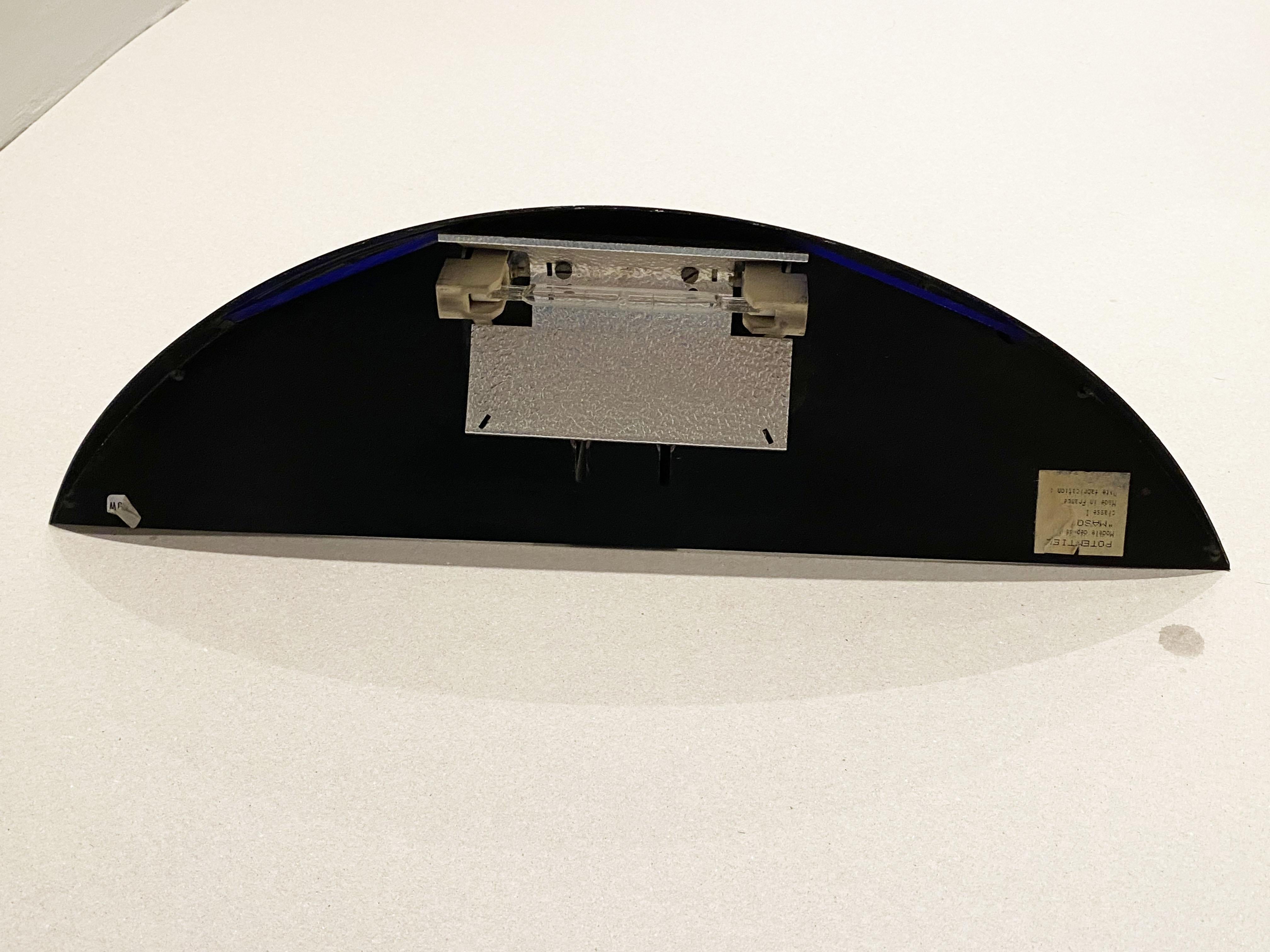 Scontrino postmoderno a forma di maschera laccato nero di Potentiel Paris, Francia, anni '80 in vendita 2