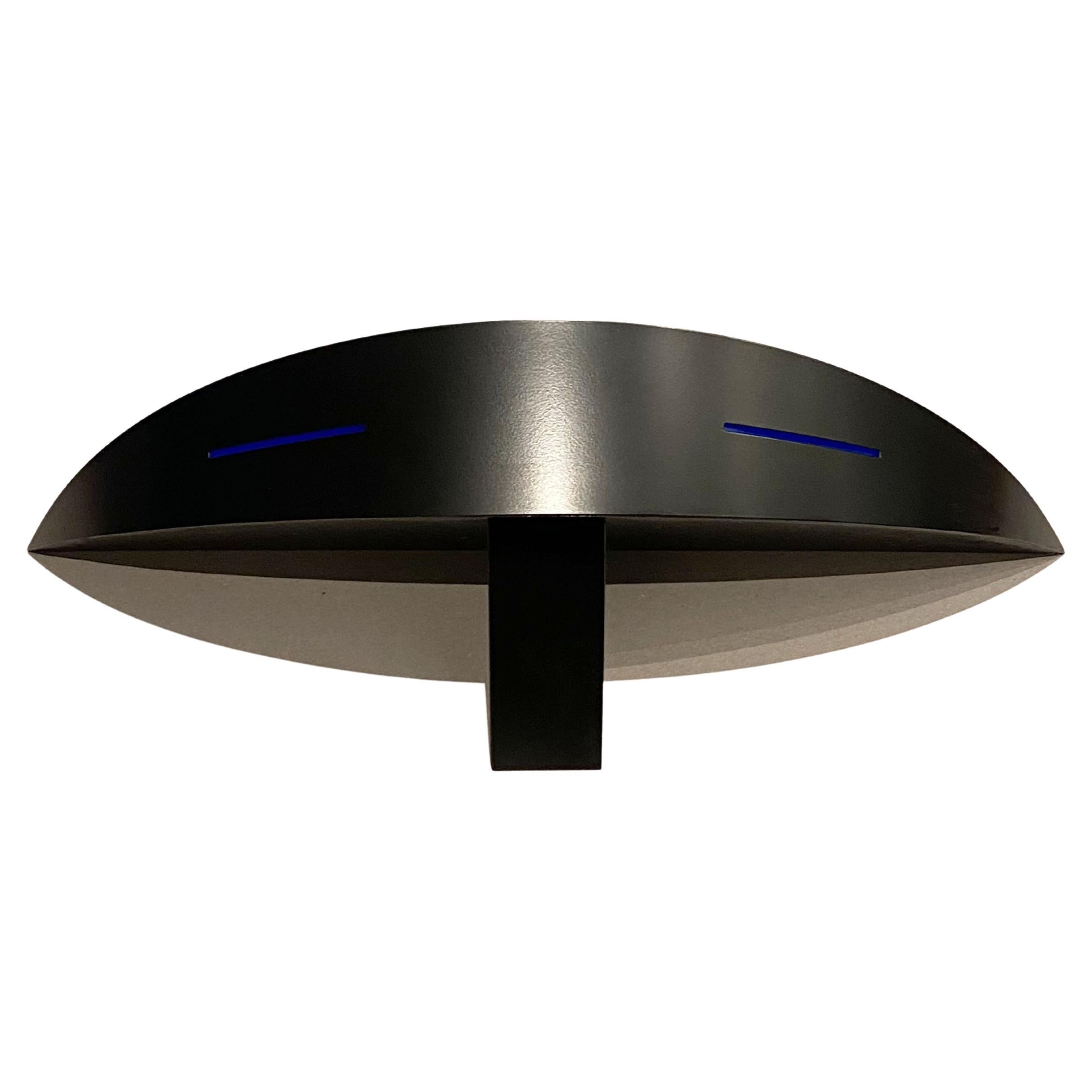 Scontrino postmoderno a forma di maschera laccato nero di Potentiel Paris, Francia, anni '80 in vendita